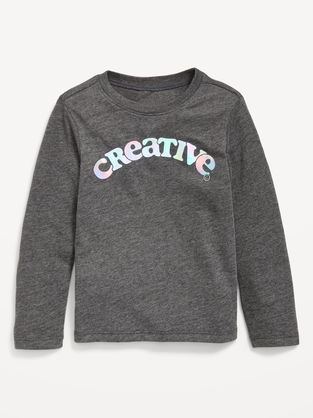 Old Navy Graphic Long Sleeve Tee Creative Gray Size 2T NWT